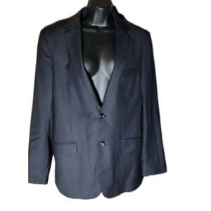 Borrelli Classic Mens Two Button Notched Collar Blazer Jacket Grey Size M